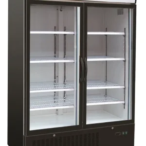 Goedkoop Combisteel Koelkast | 1200L | Zwart | +2°C/+8°C | Geforceerd | 2 Klapdeuren | Wielen | 1370x700x2063mm