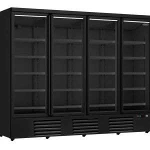 Populair Combisteel Koelkast | 2025L | Zwart | 0°C/+10°C | Geforceerd | Draaideuren | Wielen | 2508x710x1997mm