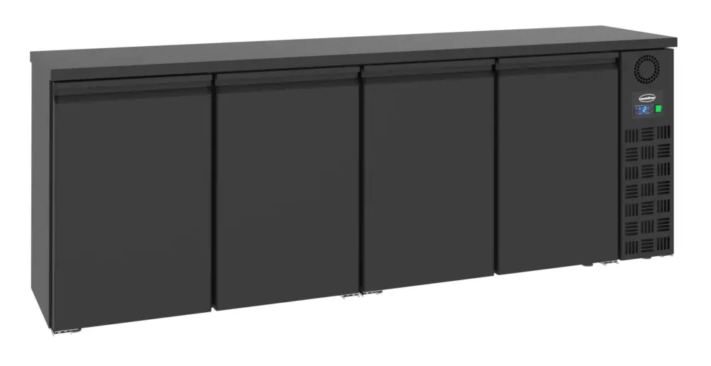 Direct Beschikbaar CombiSteel Barkoelkast | 680L | Zwart | -2°C/+8°C | Geforceerd | Draaideuren | 2490x550x950mm