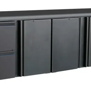 Op = Op CombiSteel Barkoelkast | 698L | Zwart | 0°C/+10°C | Geforceerd | 3 Draaideuren + 2 Laden | 2542x513x860mm