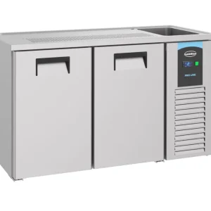 Express Levering CombiSteel Bierkoeler | RVS | 2 Deuren Links + 1 Spoelbak Rechts | 1550x700x1050mm