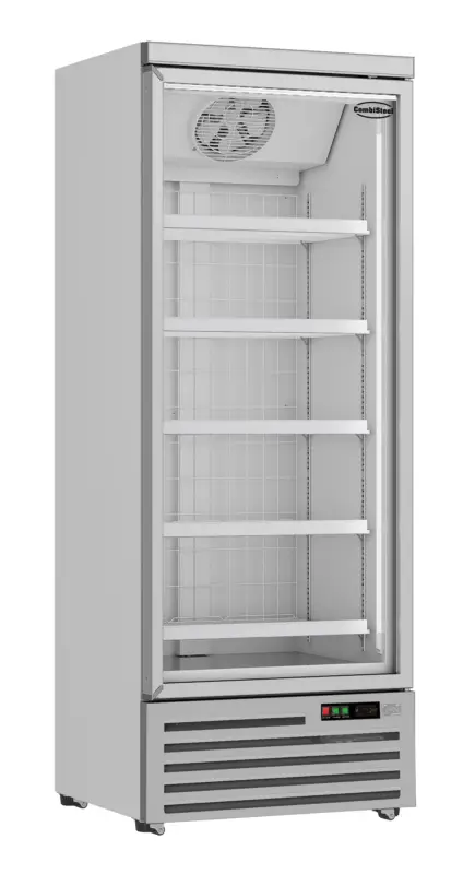 Rechtstreeks Van De Fabrikant Combisteel Vrieskast | 600L | Wit | Glasdeur | Geforceerd | Wielen | 750x710x1997mm