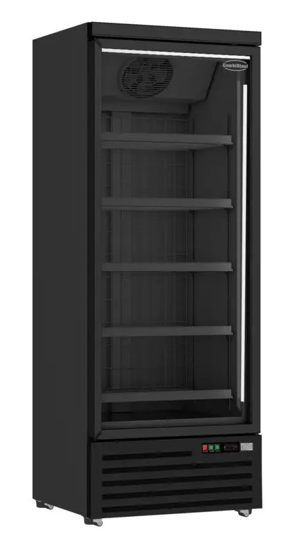 Favoriet Combisteel Vrieskast | 600L | Zwart | Glasdeur | Geforceerd | Wielen | 750x710x1997mm