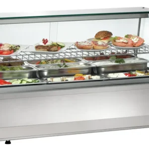 Laatste Versie Bartscher Koelvitrine 3/1 GN | Rechte Ruit | Convectiekoeling | 6–10 °C | 1075x775x590mm