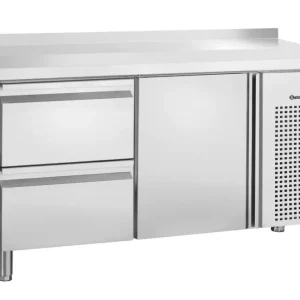 Bartscher Koelwerkbank | 280L | 1 Deur + 2 Laden | 0°C/+10°C | Geforceerd | Achter Rand | 1342x700x850/900mm Actieprijs