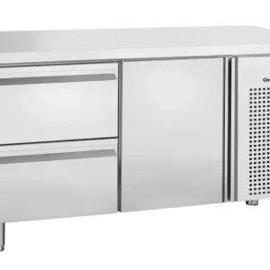 Beste Prijs Bartscher Koelwerkbank | 280L | 1 Deur + 2 Laden 1/1 GN | 0°C/+10°C | Geforceerd | 1342x700x850mm