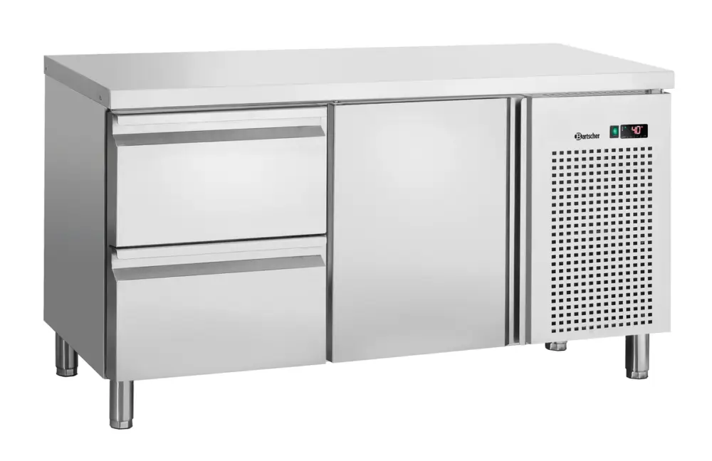 Beste Prijs Bartscher Koelwerkbank | 280L | 1 Deur + 2 Laden 1/1 GN | 0°C/+10°C | Geforceerd | 1342x700x850mm