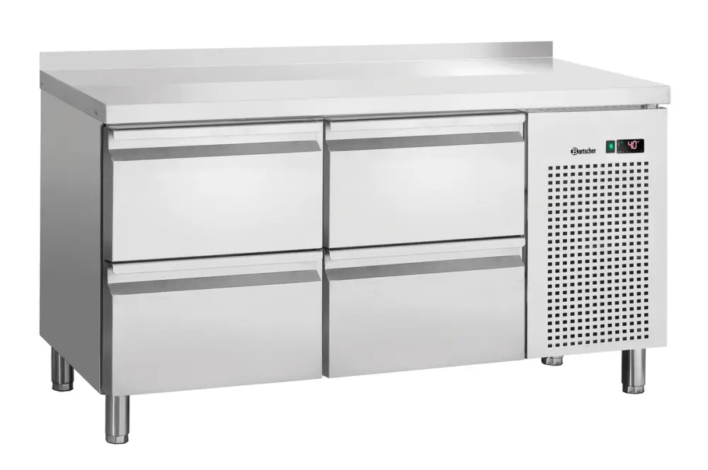 Bartscher Koelwerkbank | 280L | 4 Laden GN 1/1 | 0°C/+10°C | Geforceerd | Achterrand | 1342x700x850/900mm Dagaanbieding