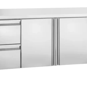 Populair Bartscher Koelwerkbank | 420L | 2 Deuren + 2 Laden | 0°C/+10°C | Geforceerd | 1792x700x850mm