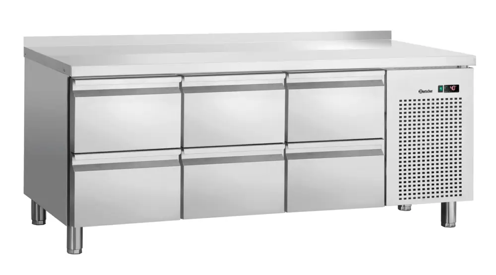 Bartscher Koelwerkbank | 420L | 6 Laden 1/1 GN | 0°C/+10°C | Geforceerd | Achterrand | 1792x700x850/900mm Must-Have