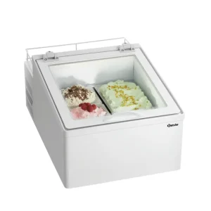 Bartscher IJsvitrine | 2x5L-F | 10 Liter | Dubbelglas | Wit | 475x730x355mm Betaalbaar