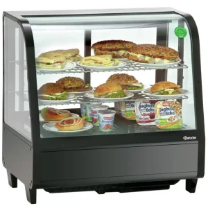 Gratis Retour Bartscher Koelvitrine “Deli Cool I” | 100L | LED-verlichting | Afgeronde ruit | 685x455x675mm