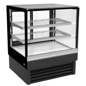 Superprijs Combisteel Koelvitrine | 190L | Zwart | +2°c/+8°c | 3 Niveaus | 900x680x1200mm
