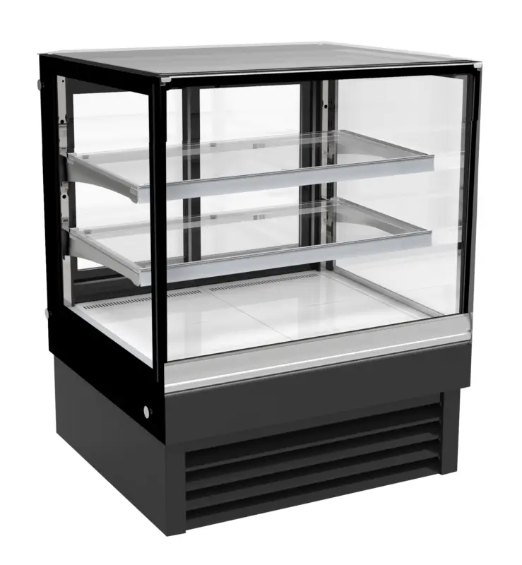 Superprijs Combisteel Koelvitrine | 190L | Zwart | +2°c/+8°c | 3 Niveaus | 900x680x1200mm