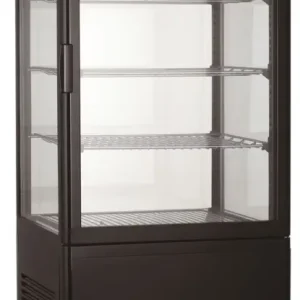 Koop Online Combisteel Koelvitrine | 68L | Zwart | 0°c/+12°c | 4 Niveaus | 428x386x885mm