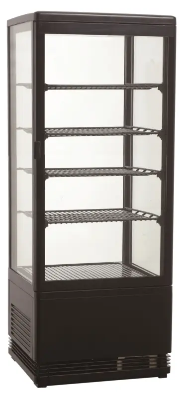 Laatste Versie Combisteel Koelvitrine | 98L | Zwart | 0°c/+12°c | 5 Niveaus | 428x386x1110mm