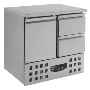 Lage Prijs Combisteel Koelwerkbank | 257L | 1 Deur 1/1 GN + 2 Laden | +2°C/+8°C | Statisch + Ventilator | 900x700x875mm