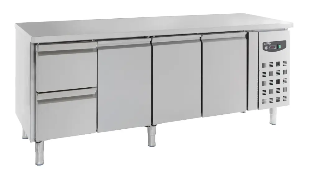 Voordeelprijs Combisteel Koelwerkbank | 553L | 3 Deuren + 2 Laden | +2°C/+8°C | Geforceerd | 2230x700x850mm