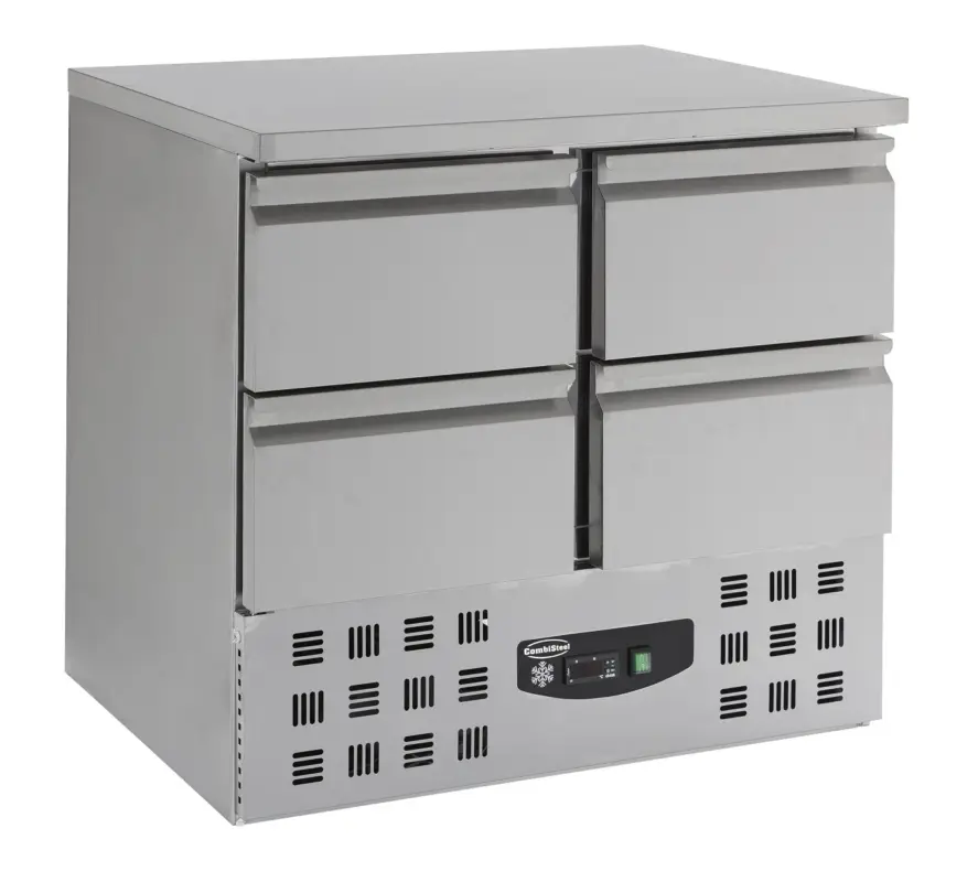 Combisteel Koelwerkbank | COMPACT LINE | 257L | 4 Laden | +2°C/+8°C | Statisch + Ventilator | 900x700x875mm Aanbieding