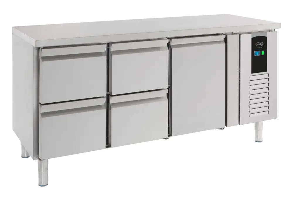 Combisteel Koelwerkbank | Energy Line | 291L | 1 Deur + 4 Laden | +2°C/+8°C | Geforceerd | 1795x700x860mm Alleen Vandaag
