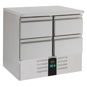 Exclusieve Aanbieding Combisteel Koelwerkbank | ENERGY LINE | Energiezuinig | 257L | 4 Laden | +2°C/+8°C | Geforceerd | 903x700x870mm