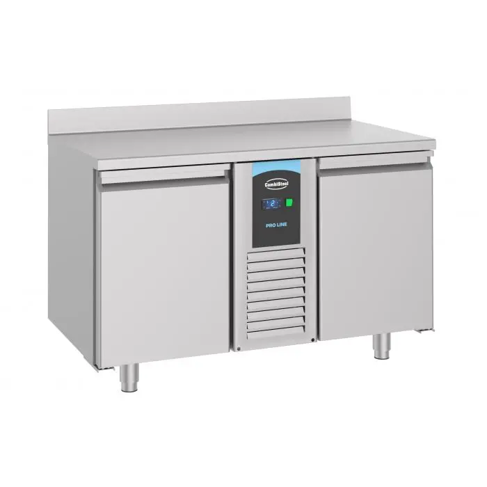 Snelle Levering Combisteel Koelwerkbank | ENERGY LINE | Energiezuinig | 281L | 2 Deuren 1/1 GN | –2°C/+8°C | Geforceerd | Achter Rand | 1300x700x860mm