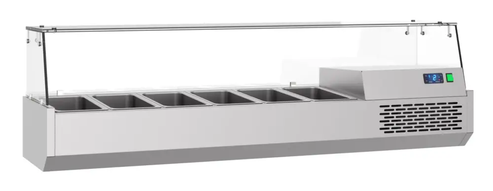 Meest Verkocht Combisteel Opzetkoelvitrine | 6x 1/3 GN | 1550x390x460mm
