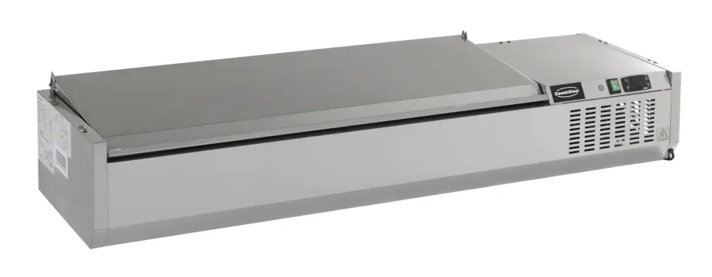 Express Levering Combisteel Opzetkoelvitrine Met RVS Deksel | 9x 1/3 GN | 2000x395x225mm