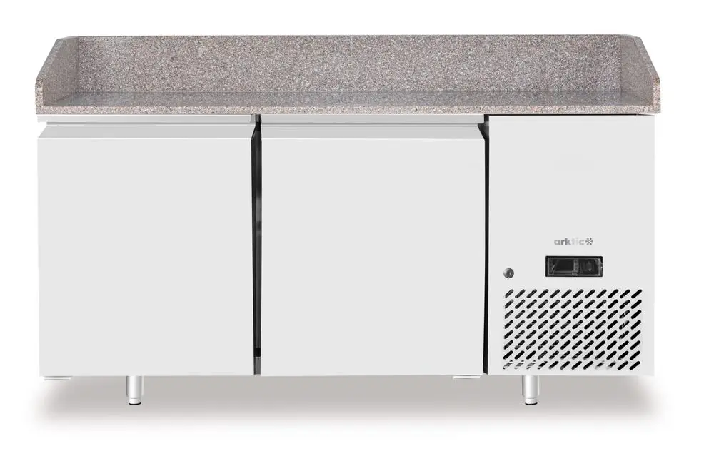 Arktic Pizzawerkbank Met Granieten Werkblad | 2-Deurs | 250L | 230V/250W | 1510x800x875mm Betrouwbaar
