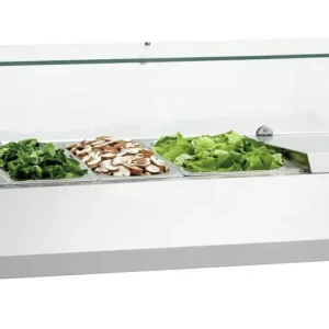 Bartscher Opzetkoelvitrine GL3-1201 | 3×1/3 GN + 1×1/2 GN | 1200x395x459mm Must-Have