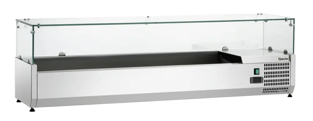 Bartscher Opzetkoelvitrine GL3-1501 | 5x 1/3 GN + 1x 1/2 GN | 1500x395x459mm Fabrieksprijs