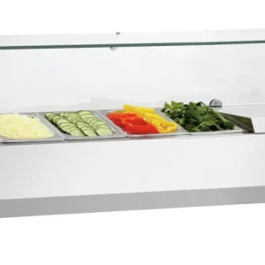 Bartscher Opzetkoelvitrine GL4-1201 | 5×1/4 GN | 1200x335x459mm Korting