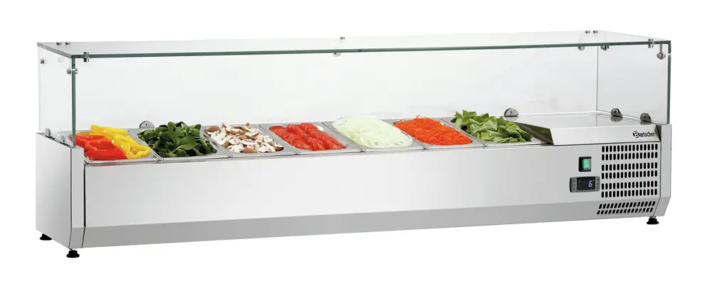 Gratis Retour Bartscher Opzetkoelvitrine GL4-1501 | 7x 1/4 GN | 1500x335x459mm