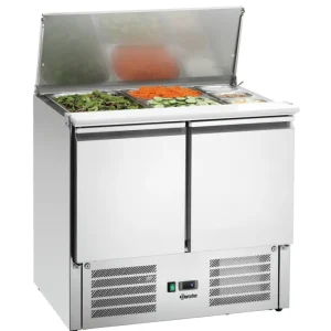 Bartscher Saladette | 260L | 2 Deuren | Boven 2x 1/1 GN + 3x 1/6 GN | 0°C/+10°C | Geforceerd | Klapdeksel | 910x700x887mm Merkproduct