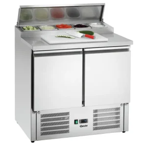 Populair Bartscher Saladette | 260L | 2 Deuren 1/1 GN | Boven 5x 1/6 GN | 0°C/+10°C | Geforceerd | Klapdeksel | 900x700x1000mm