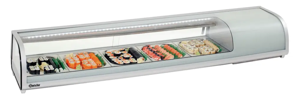 Premium Bartscher Sushivitrine SushiBar GL2-1800 | 5 x 1/2 GN | 230V | 1800x425x295mm