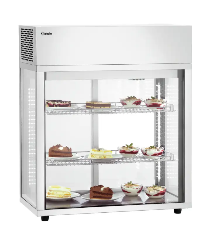 Bartscher Tafelmodel Koelvitrine | 177L | LED Verlichting | Schuifdeuren Glas | -1°C/+7°C | 805x445x935mm Tijdelijk Beschikbaar