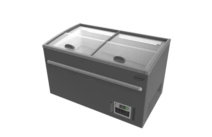 Favoriet Combisteel Supermarkt Vrieskist | 530L | Grijs | Statisch | Schuifdeksels | 1450x850x870mm