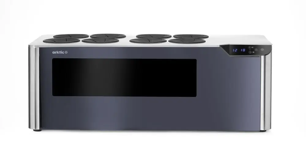 Laatste Versie Arktic Wijnkoeler | 2 Zones | 8 Flessen | Touchscreen | LED Verlichting | 3°C-18°C | 220V/60W | 800x350x295mm