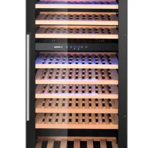Arktic Wijnkoeler | 2 Zones | 91 Flessen | +5°C tot +18°C | 230L | Zwart | 569x595x1215mm Bestseller