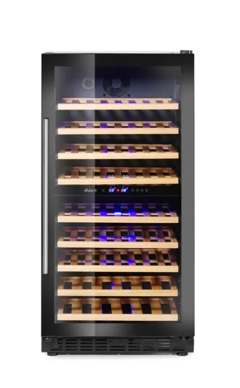 Weekendaanbieding Arktic Wijnkoelkast | 232L (72x 75cl) | Zwart | 2 Zones | +5°C/+22°C | Geforceerd | 595x605x1225mm