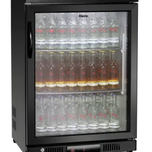Gereduceerde Prijs Bartscher Barkoelkast 124L | Zwart | Glazen Deur | 230V | 600x550x850mm