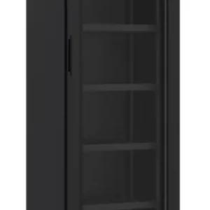 Finale Uitverkoop Combisteel Drankenkoeling | Smal Model | 221L | Zwart | +4°C/+10°C | Statisch + Ventilator | Wielen | 450x497x1881mm