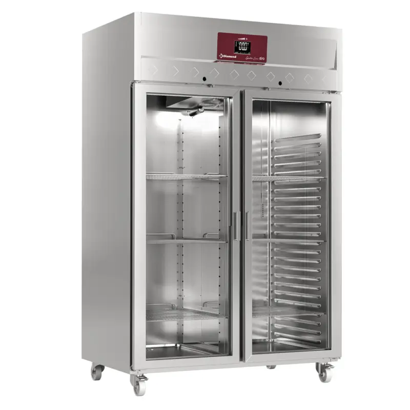 Diamond Vrieskast | GASTRO LINE | 1400L | RVS | -15°C/-22°C | Geforceerd | Draaideuren | Wielen | 1358x856x2145mm Fabrieksprijs