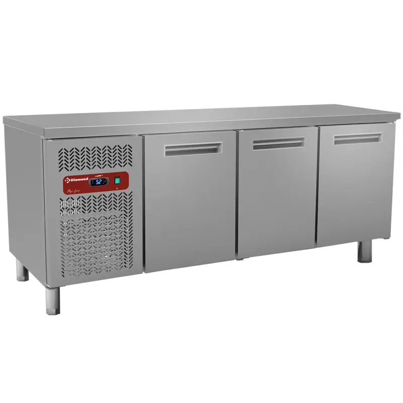 Favoriet Diamond Koelwerkbank | 395L | 3 Deuren | 0°C/+8°C | Geventileerd | 2000x600x880/900mm