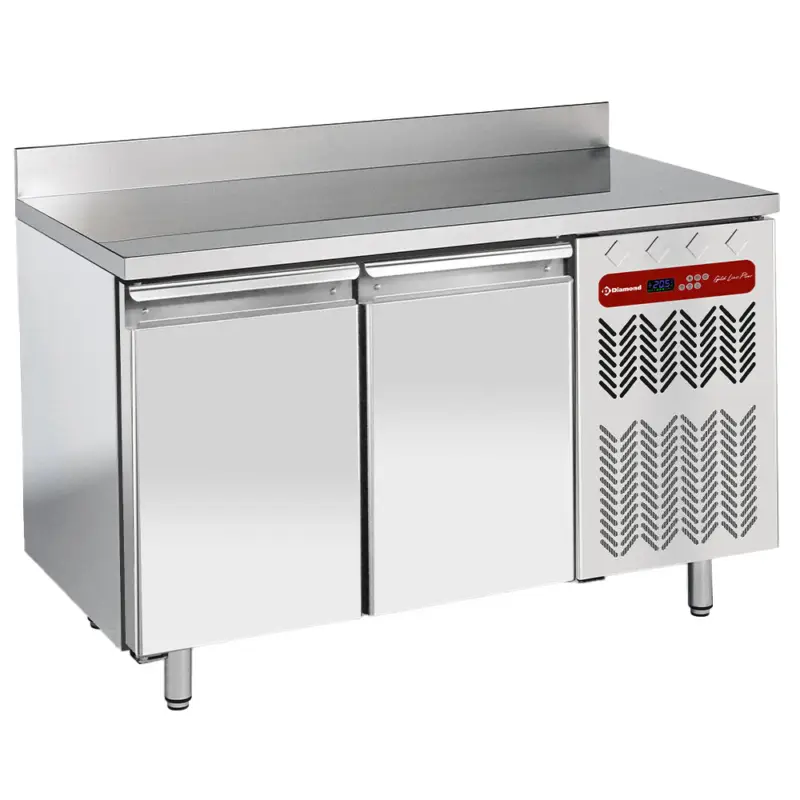 Diamond Koelwerkbank | Energiezuinig | 260L | 2 Deuren GN 1/1 | -2°C/+8°C | Geforceerd | 0.36kW | Achterrand | 1355x700x880/985mm Finale Uitverkoop