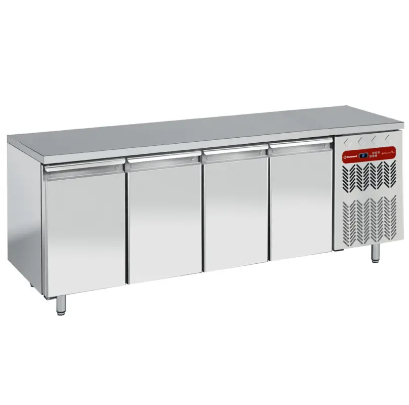 Nieuw Diamond Koelwerkbank | Energiezuinig | 550L | 4 Deuren 1/1 GN | -2°C/+8°C | Geforceerd | 0.36kW | 2250x700x880/900mm