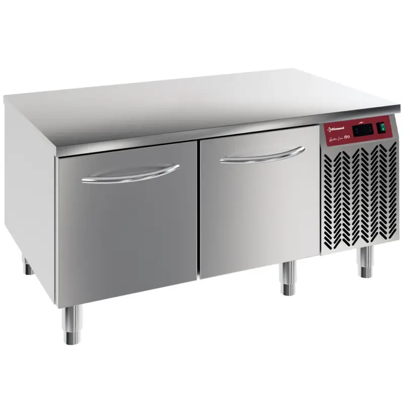 Lage Kosten Diamond Koelwerkbank | GASTRO LINE | Laag Model | 240L | 2 Deuren 1/1 GN | -2°C/+8°C | Geforceerd | 1200x700x570/610mm