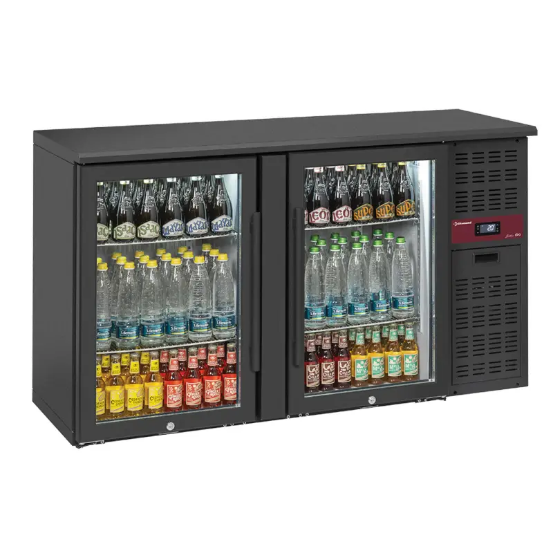 Alleen Vandaag Diamond Barkoelkast | BOTTLES EVO | 320L | Zwart | +2°C/+8°C | Statisch + Ventilator | Draaideuren | 1460x535x860mm