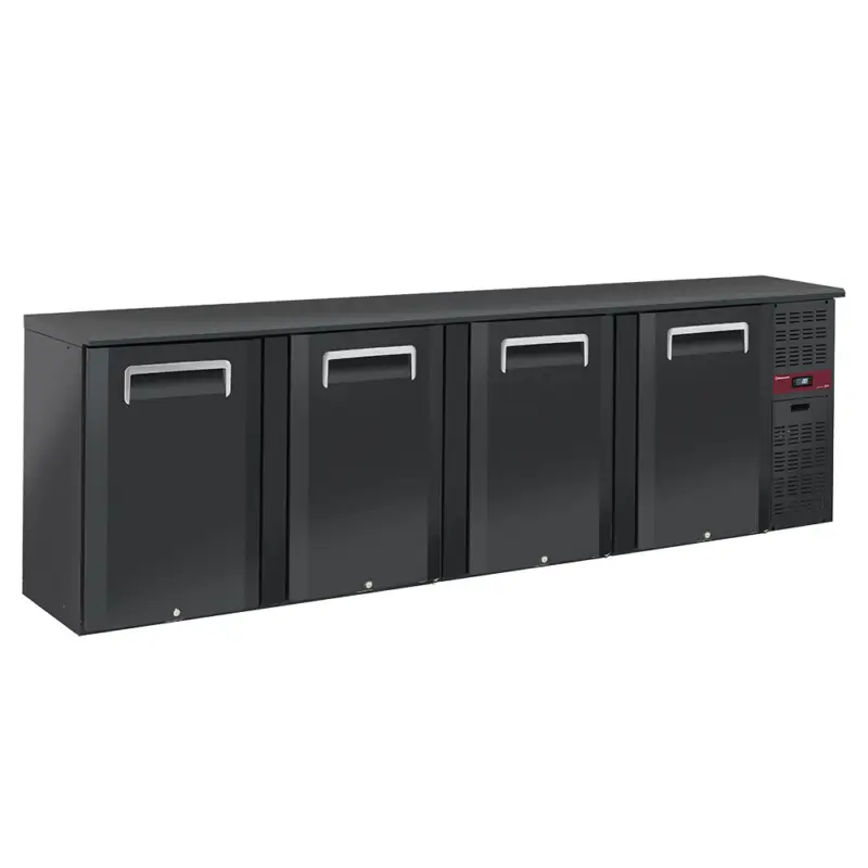 Hoge Kwaliteit Diamond Barkoelkast | BOTTLES EVO | 783L | Zwart | -2°C/+8°C | Statisch + Ventilator | Draaideuren | 2540x515x860mm